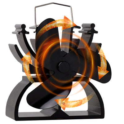 Mini Heat Powered Stove Fan VDSF633R VODA SHOP