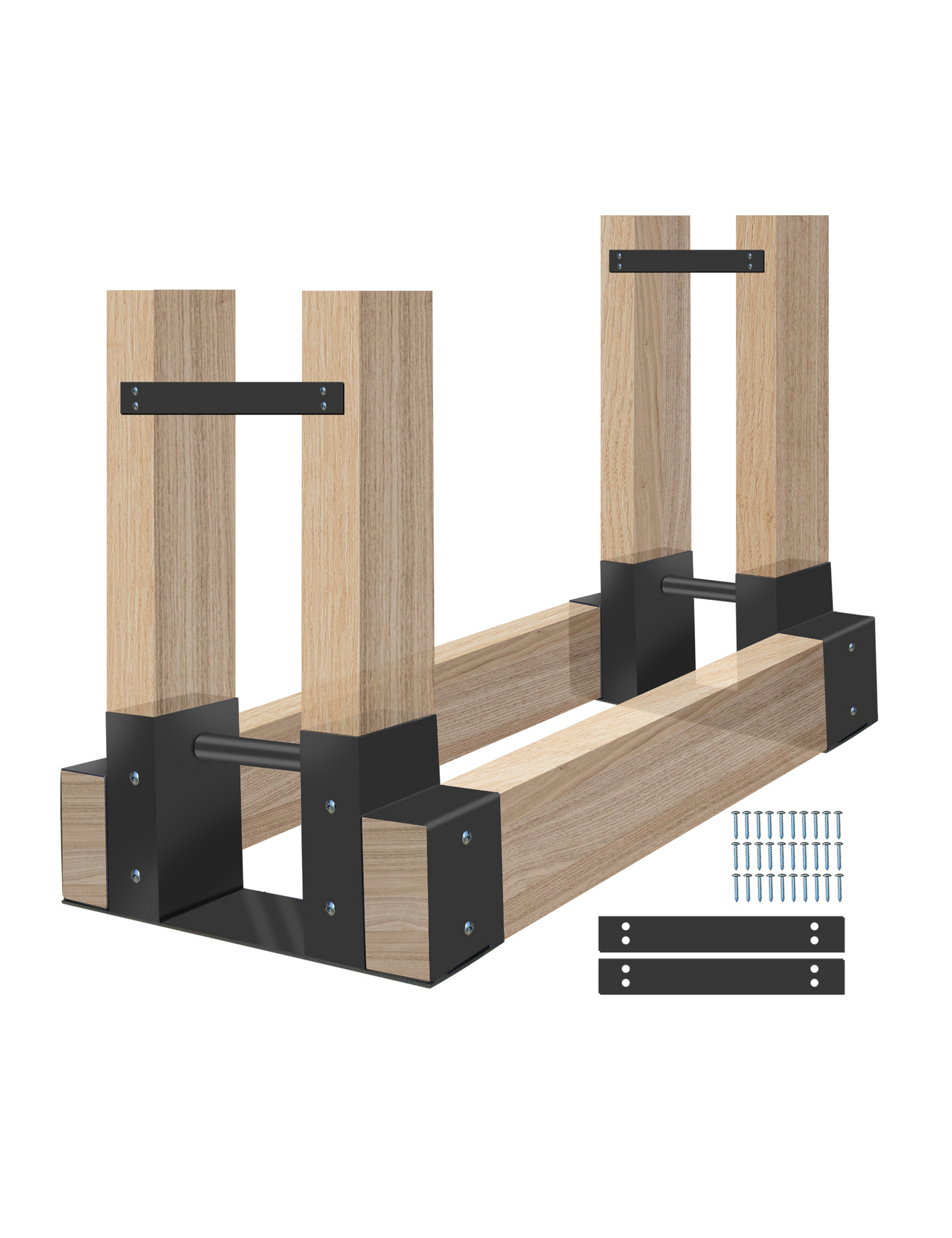 VODA 2-tier wood bracket kit for 2x4 lumber heavy duty firewood storage VODA SHOP