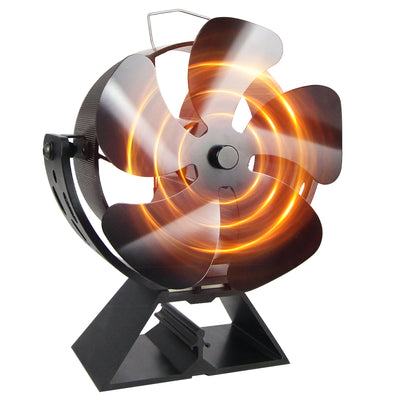 VODA Newly Designed 5 Blades Wood Stove Fan Heat Powered with 180°Adjustment Rotation VODA SHOP