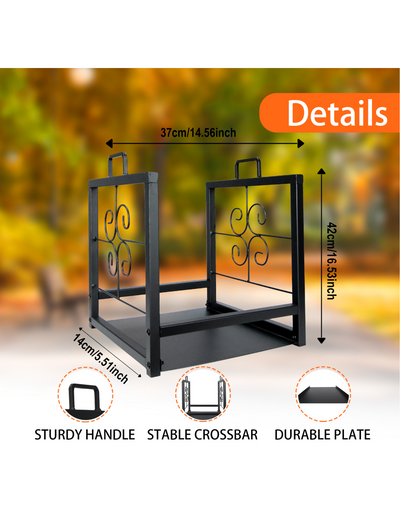 VODA portable firewood rack log holder with handle for heavy duty firewod storage VODA SHOP