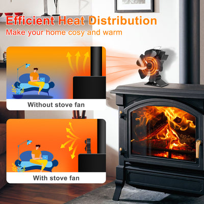 VODA Heat Howered Blades Wood Stove Fan – VODA SHOP