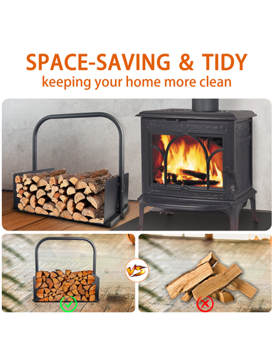 VODA firewood handle rack for outdoor indoor log holder carrier（复制） VODA SHOP