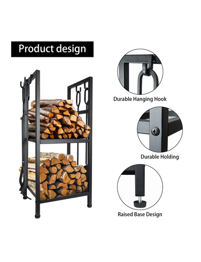 VODA firewood tools rack Lumber Storage Stacking fire pit tools set accessories VODA SHOP