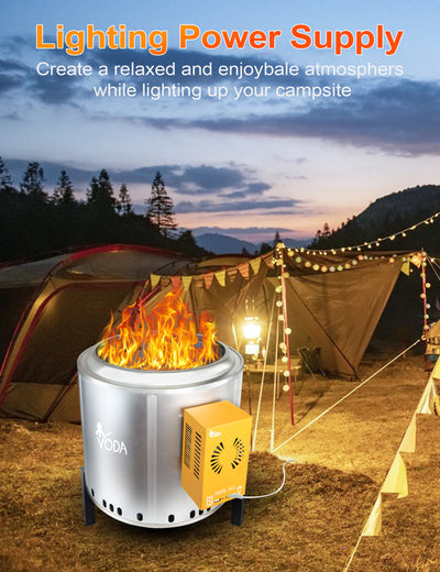 VODA New design heat powered generator 15'' large smokeless fire pit for charging cell phone and lighting power supply VODA SHOP