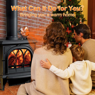 VODA Newly Designed 5 Blades Wood Stove Fan Heat Powered with 180°Adjustment Rotation VODA SHOP