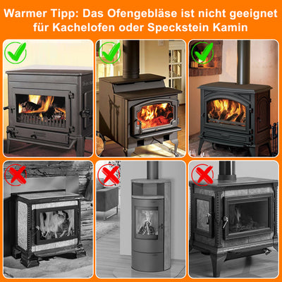 4 Blade Stove Fan VDSF614B VODA SHOP