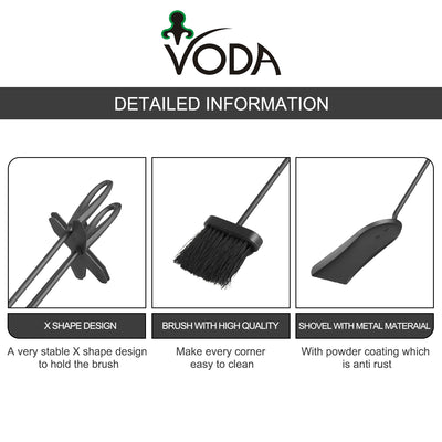VODA™️ fireplace tools set VDTS400 VODA SHOP
