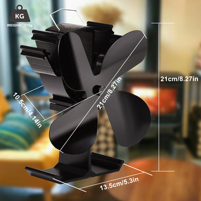 4 Blade Stove Fan VDSF614B VODA SHOP