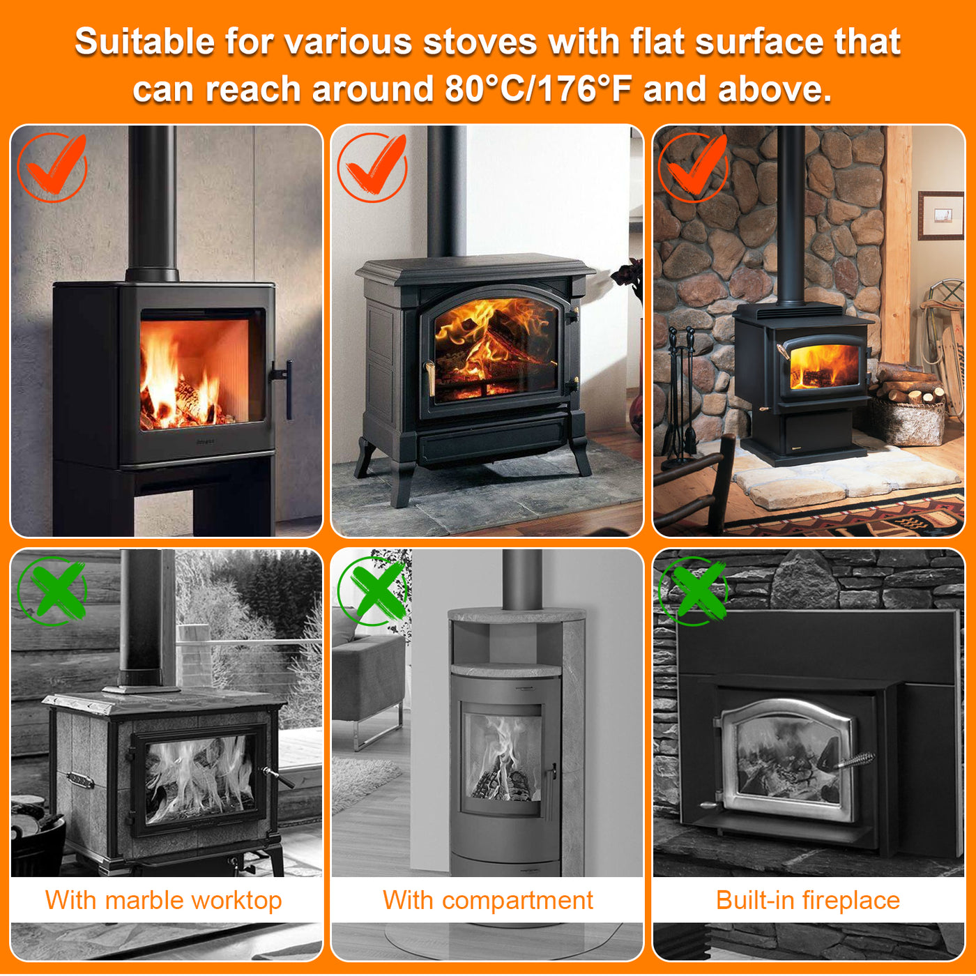 Popular 4 BLADE STOVE FAN VDSF654 VODA SHOP
