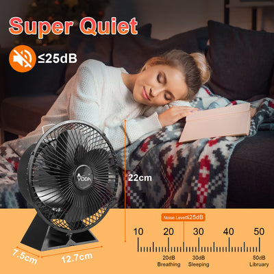 VODA Heat Powered Stove Fan with Protective 4 Blades Slient Fireplace Fan VODA SHOP