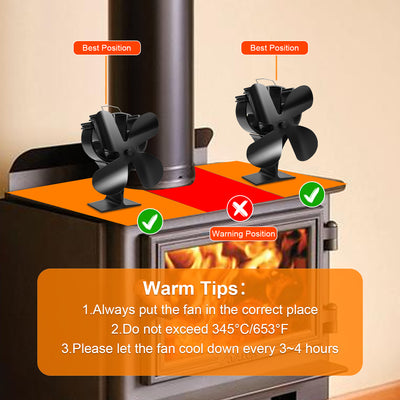 Popular 4 BLADE STOVE FAN VDSF654 VODA SHOP