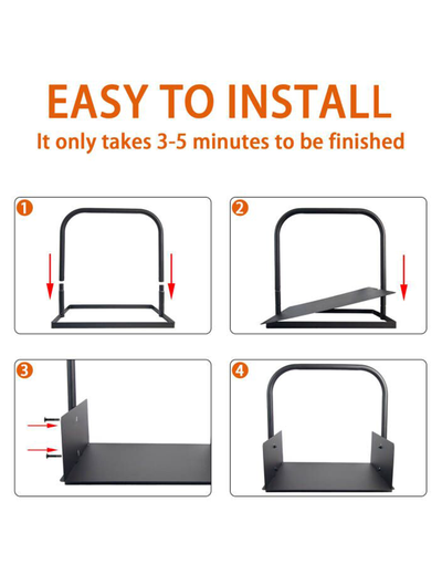 VODA firewood handle rack for outdoor indoor log holder carrier（复制） VODA SHOP