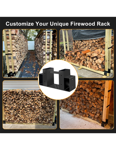 VODA 2-tier wood bracket kit for 2x4 lumber heavy duty firewood storage VODA SHOP