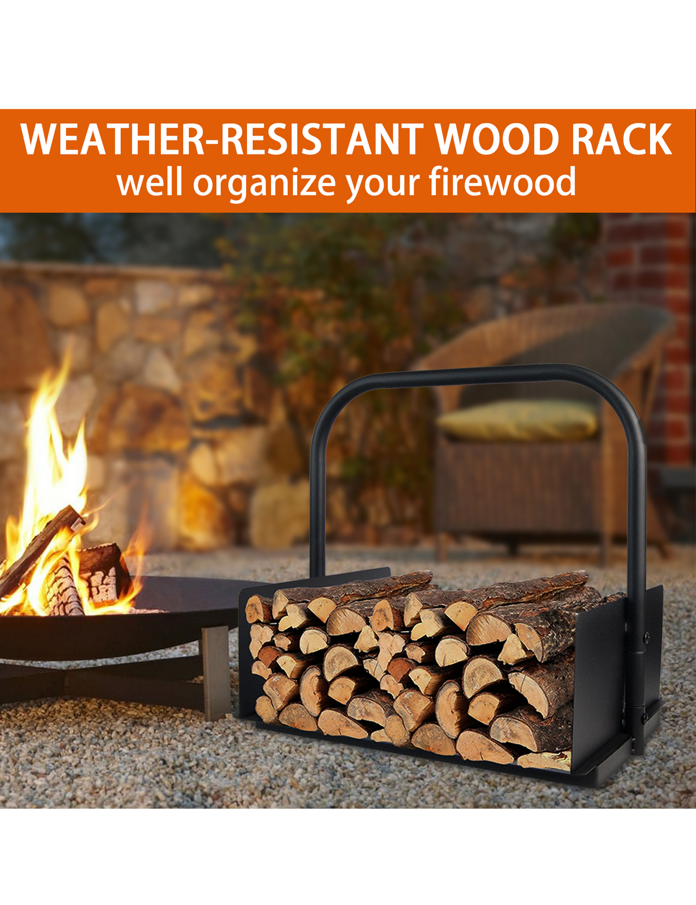 VODA firewood handle rack for outdoor indoor log holder carrier（复制） VODA SHOP