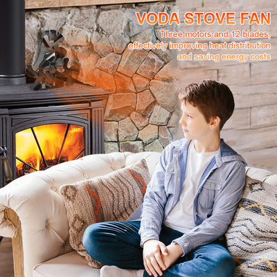 12 Blade New Style Stove Fan VDSF634RX VODA SHOP