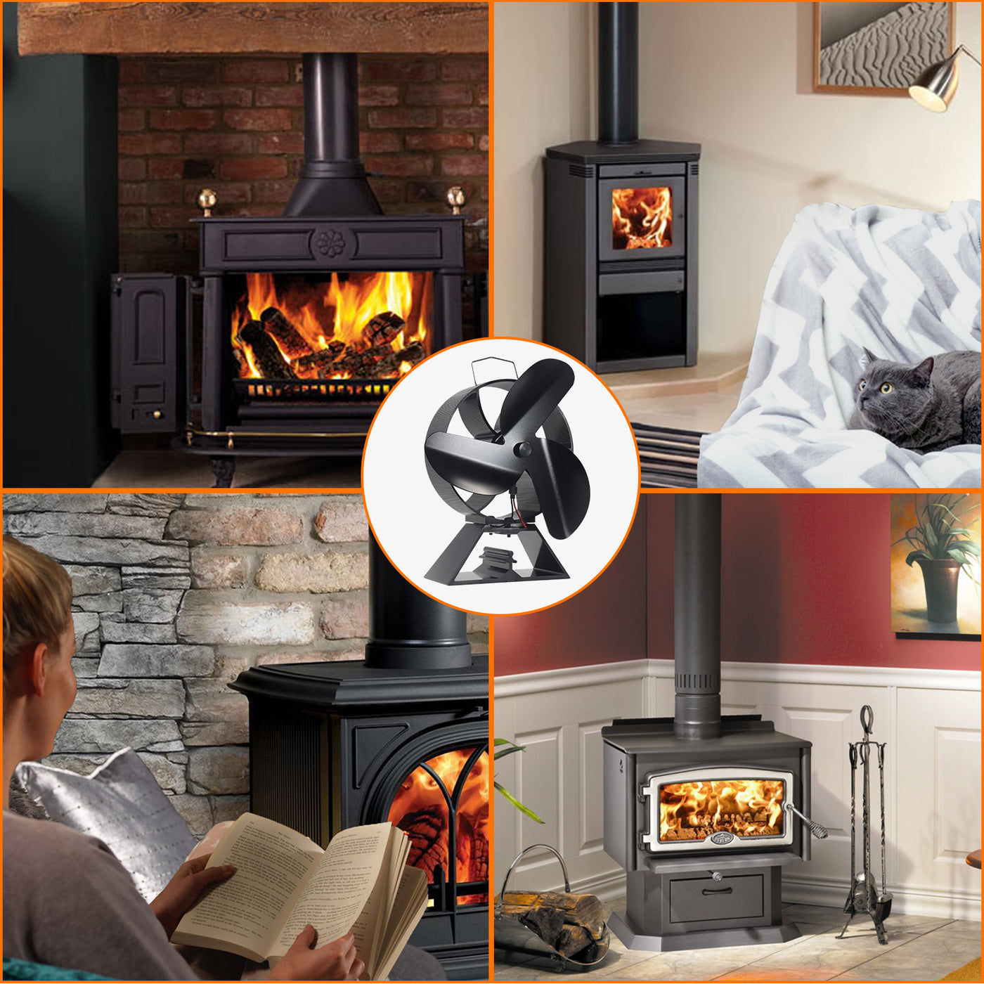3 Blade Stove Fan VDSF643 VODA SHOP