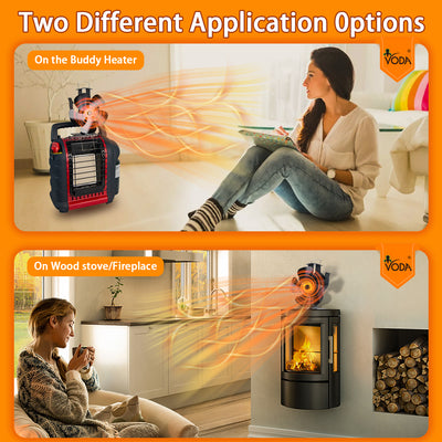5 Blades for Buddy Heater Wood Stove Fan Heat Powered Stove Fan with Metal Clip VODA SHOP