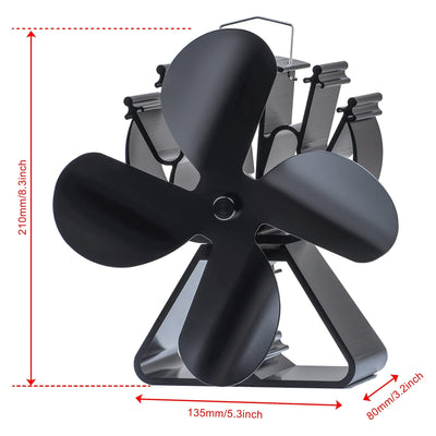 4 Blades Wood Stove Fan VDSF624 VODA SHOP